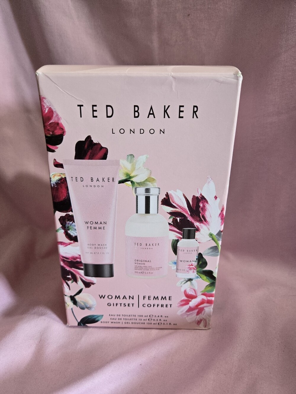 Ted Baker Pink Floral Woman Femme Gift Set NEW